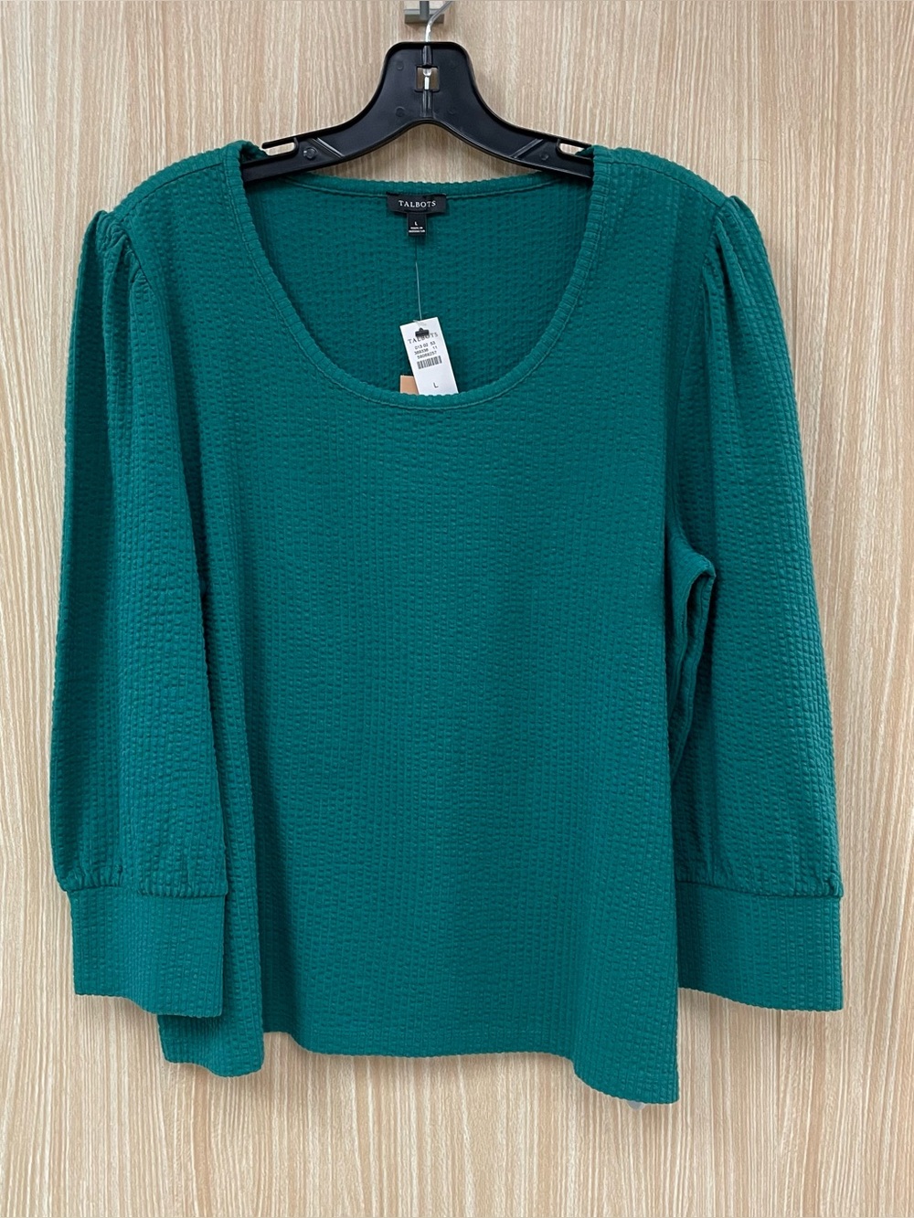 NWT Talbots Green Textured Top Size L